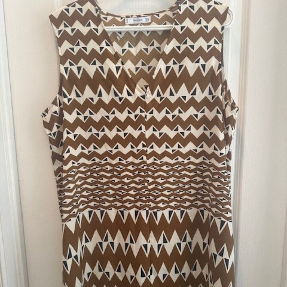 Mango Retro Print Tunic - M